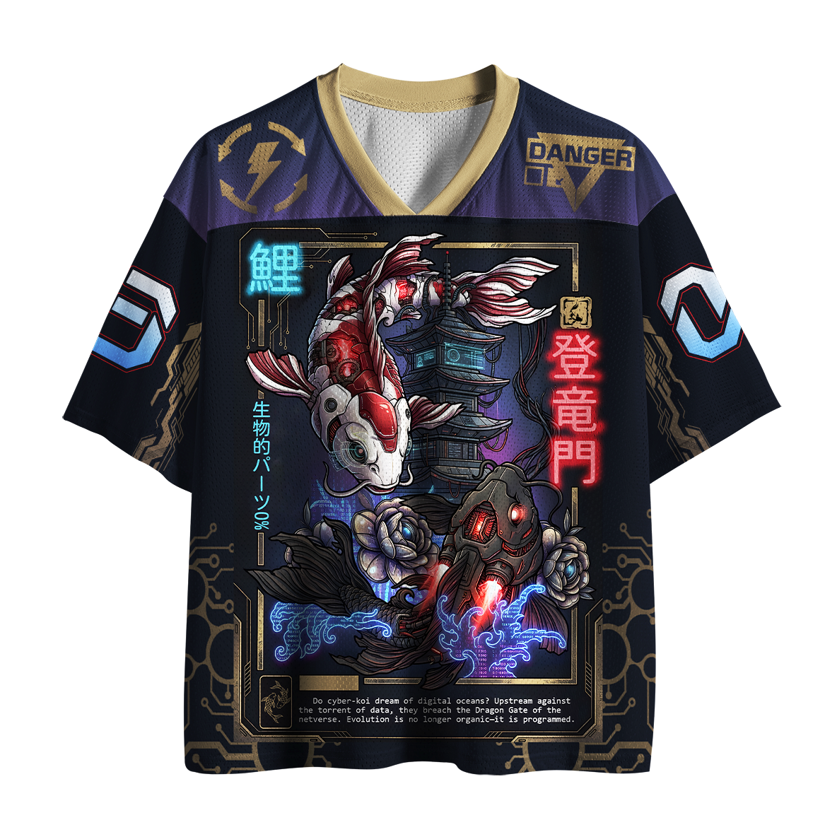 Tokyo-Tiger Cyber Koi Dragon Gate Mesh Jersey