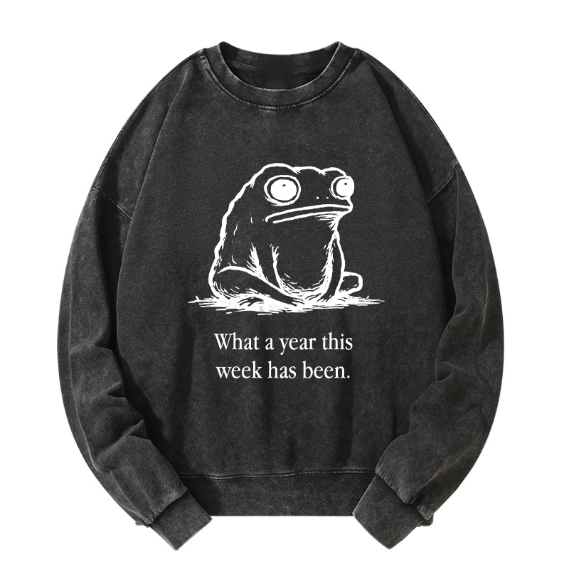 Tokyo-Tiger This Week Feels Like A Whole Year Washed Sweatshirt