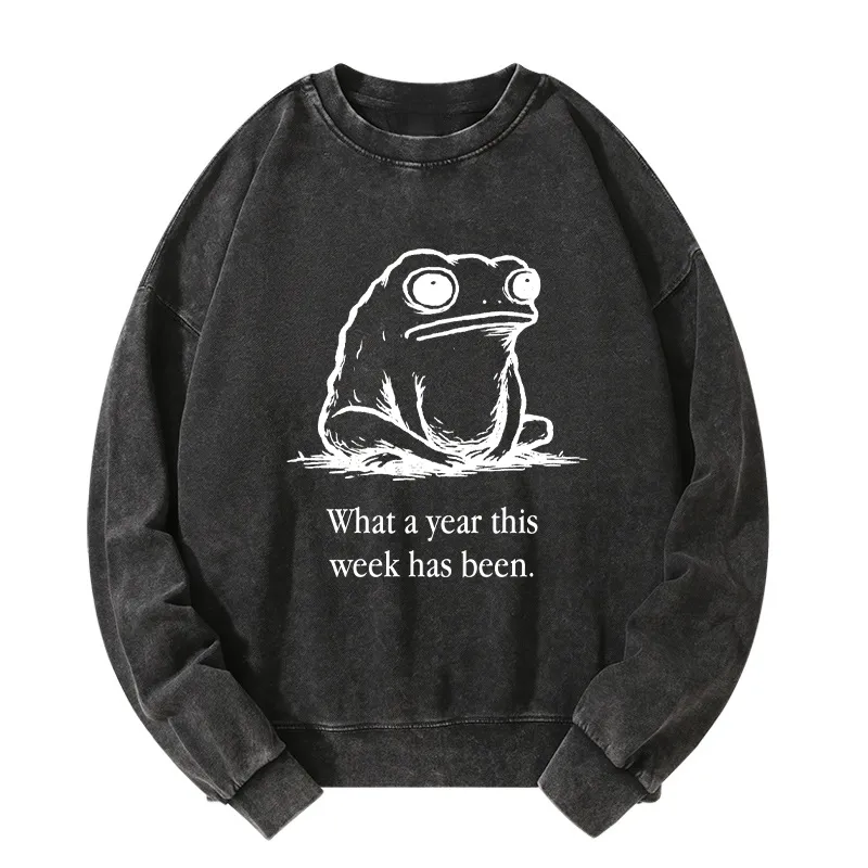 Tokyo-Tiger This Week Feels Like A Whole Year Washed Sweatshirt