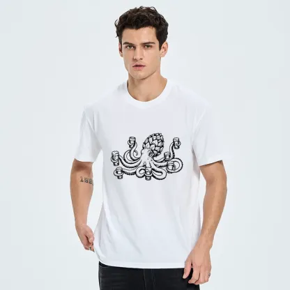 Tokyo-Tiger Sea Creature Loves Cold Brew Drinks Classic T-Shirt