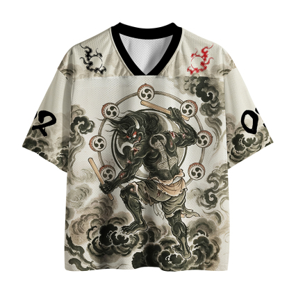 Tokyo-Tiger Raijin Among Ink Clouds Mesh Jersey