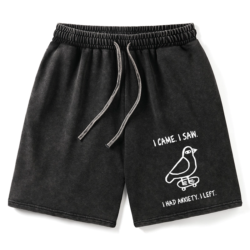 Tokyo-Tiger Funny Meme Bird Just Needs A Break Washed Shorts