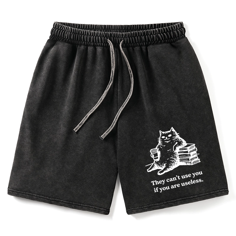 Tokyo-Tiger Cat Proving Uselessness Is A Superpower Washed Shorts