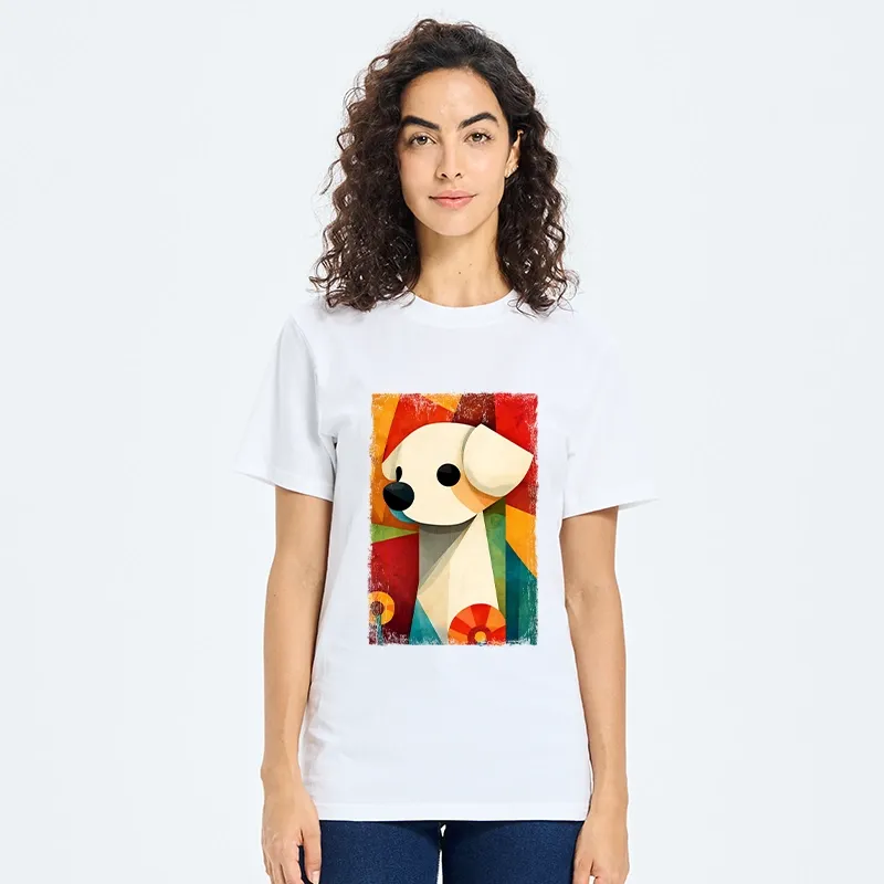 Tokyo-Tiger Retro Abstract Color Block Puppy Art Classic T-Shirt