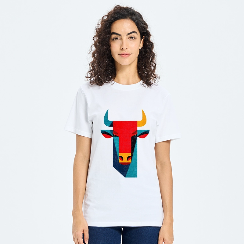 Tokyo-Tiger Geometric Bull Head Art Classic T-Shirt