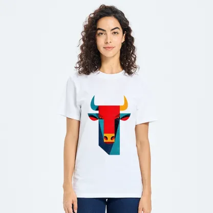Tokyo-Tiger Geometric Bull Head Art Classic T-Shirt