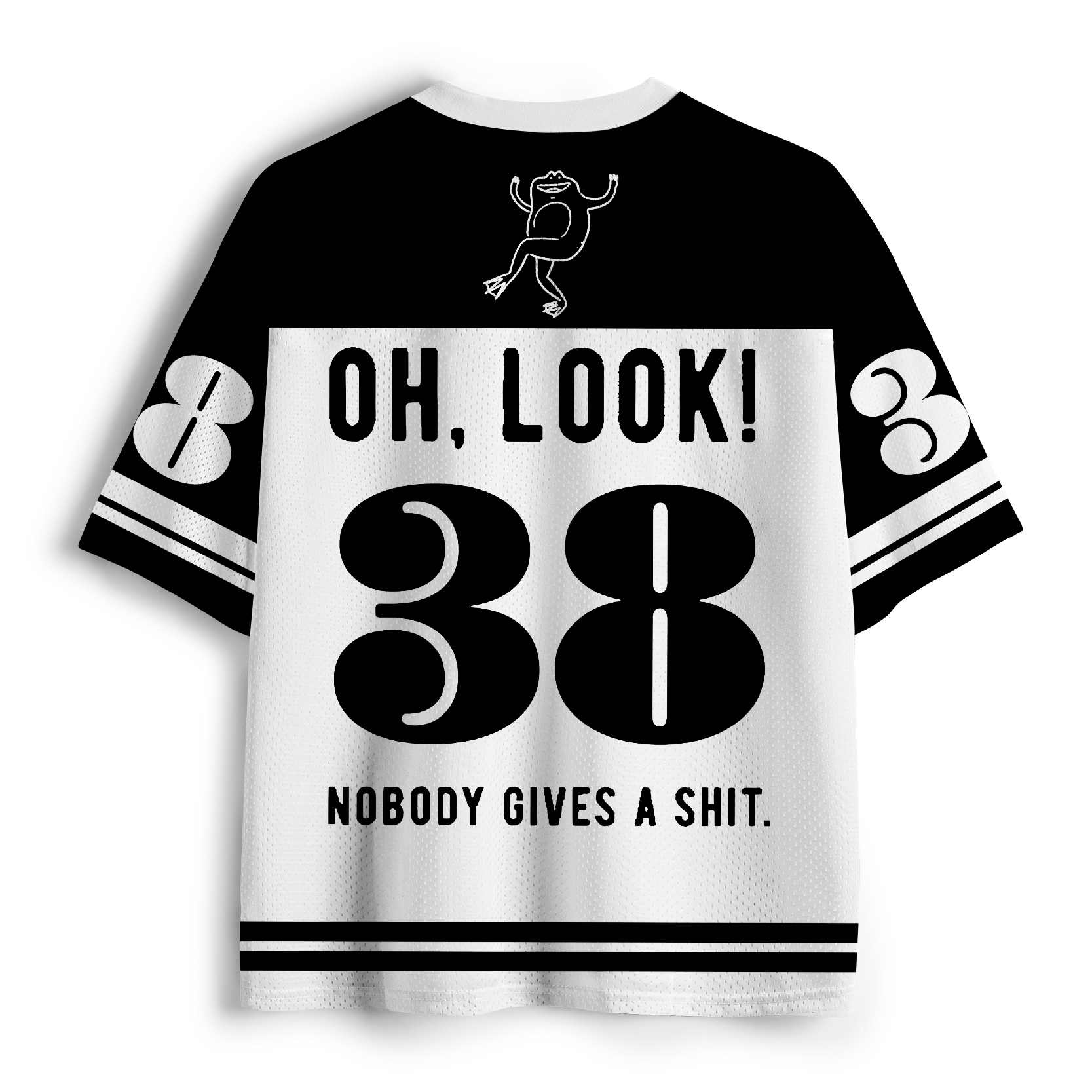 Tokyo-Tiger Nobody Cares Sarcastic Frog Mesh Jersey