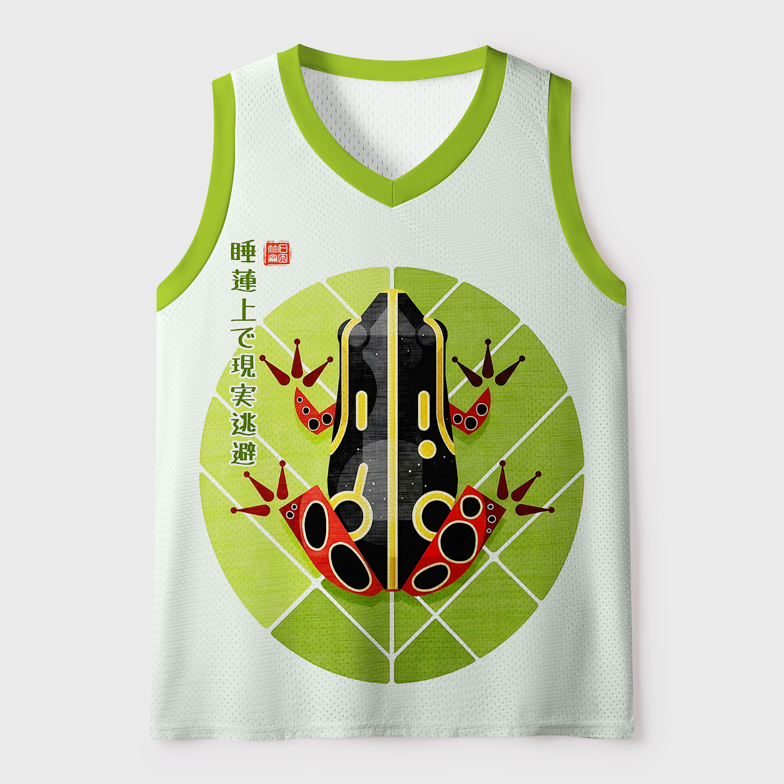 Tokyo-Tiger Lazy Frog Escaping Reality Mesh Tank Top