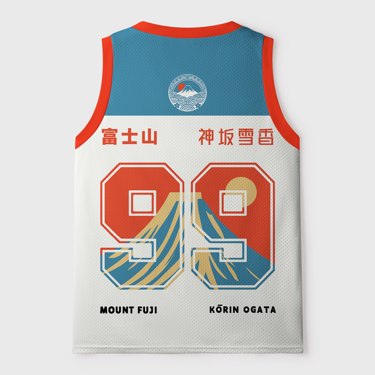 Tokyo-Tiger Mount Fuji Vintage Mesh Tank Top
