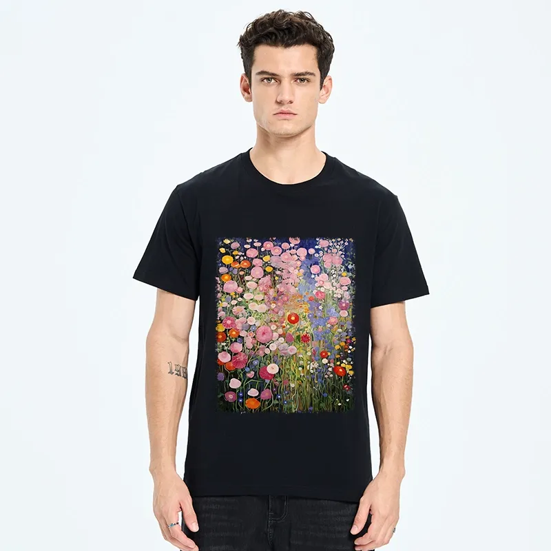 Tokyo-Tiger Vibrant Meadow Flower Vintage Art Classic T-Shirt