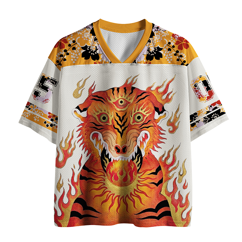 Tokyo-Tiger Three-Eyed Blazing Tiger Mesh Jersey