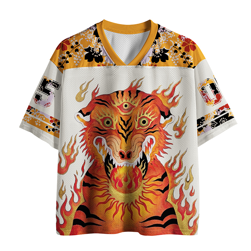 Tokyo-Tiger Three-Eyed Blazing Tiger Mesh Jersey