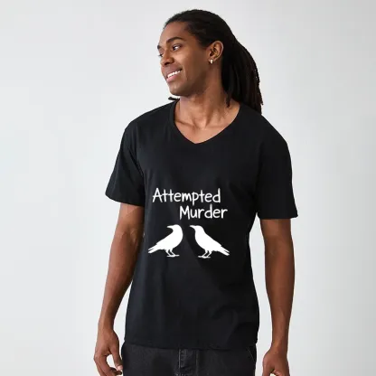 Tokyo-Tiger Two Crows Attempted Murder Joke V-Neck Classic T-Shirt
