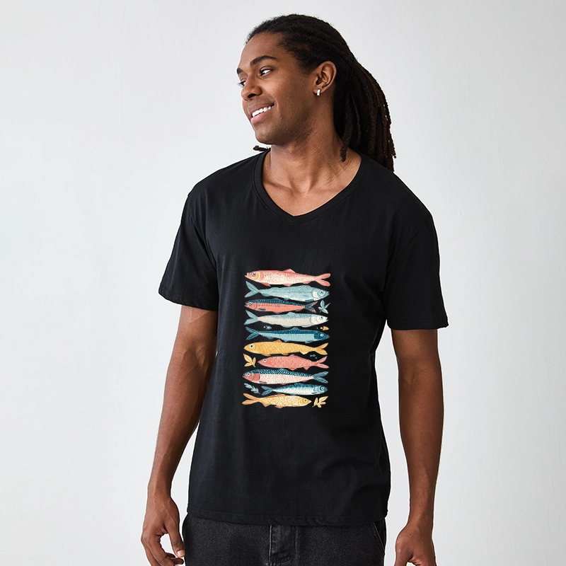 Tokyo-Tiger Beautiful Colorful Fish In The Sea V-Neck Classic T-Shirt