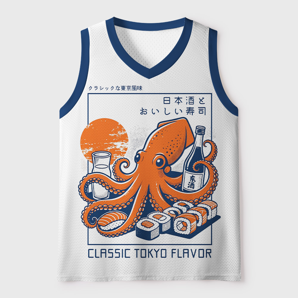 Tokyo-Tiger Tokyo Octopus Sushi Mesh Tank Top