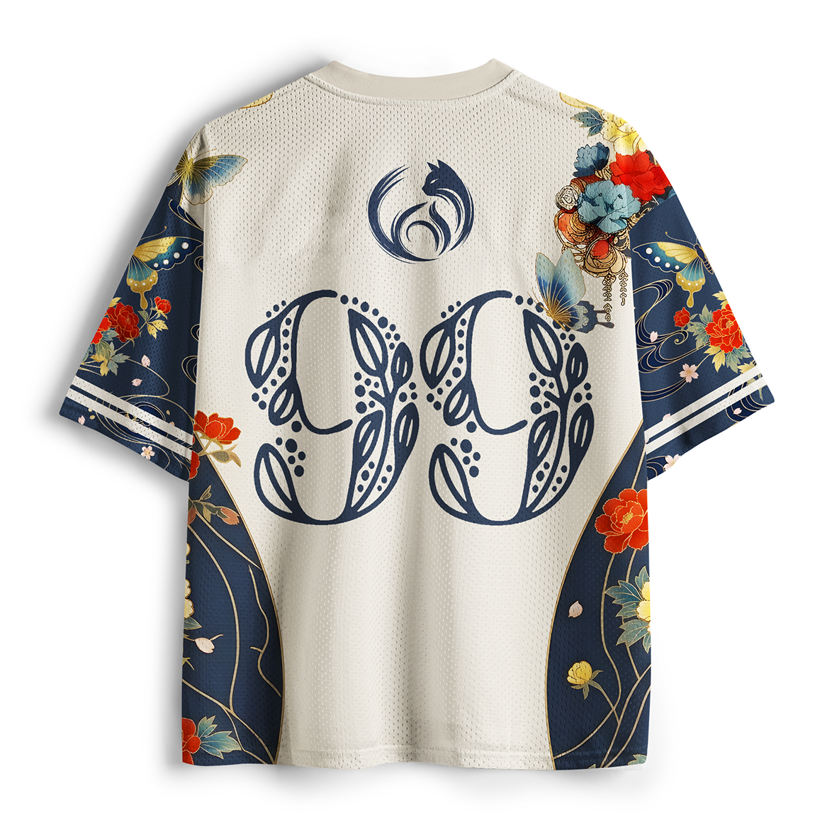 Tokyo-Tiger Peony Butterfly Kimono Cat Mesh Jersey