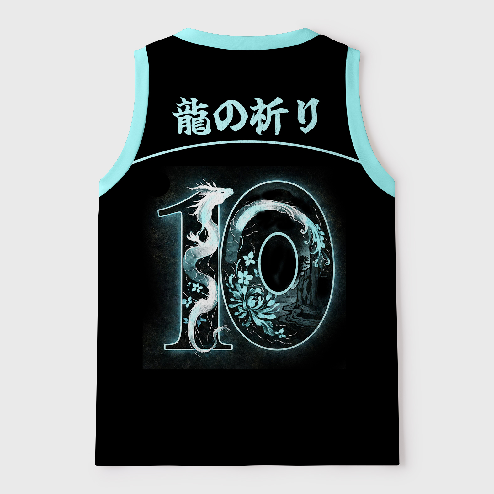 Tokyo-Tiger Lunar Dragon Bloom Mesh Tank Top