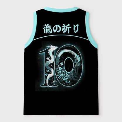 Tokyo-Tiger Lunar Dragon Bloom Mesh Tank Top