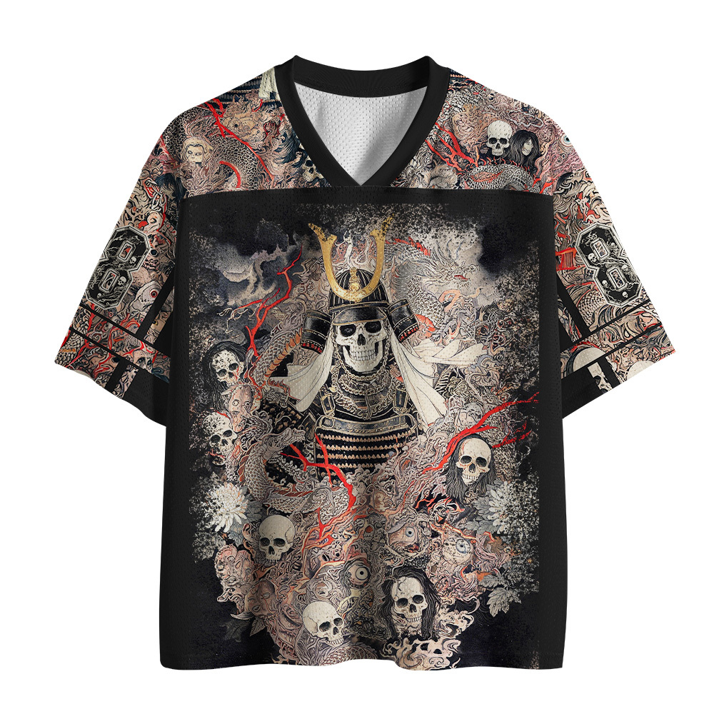 Tokyo-Tiger Ukiyo-e Oni Skeleton Mesh Jersey