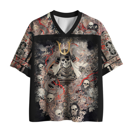 Tokyo-Tiger Ukiyo-e Oni Skeleton Mesh Jersey