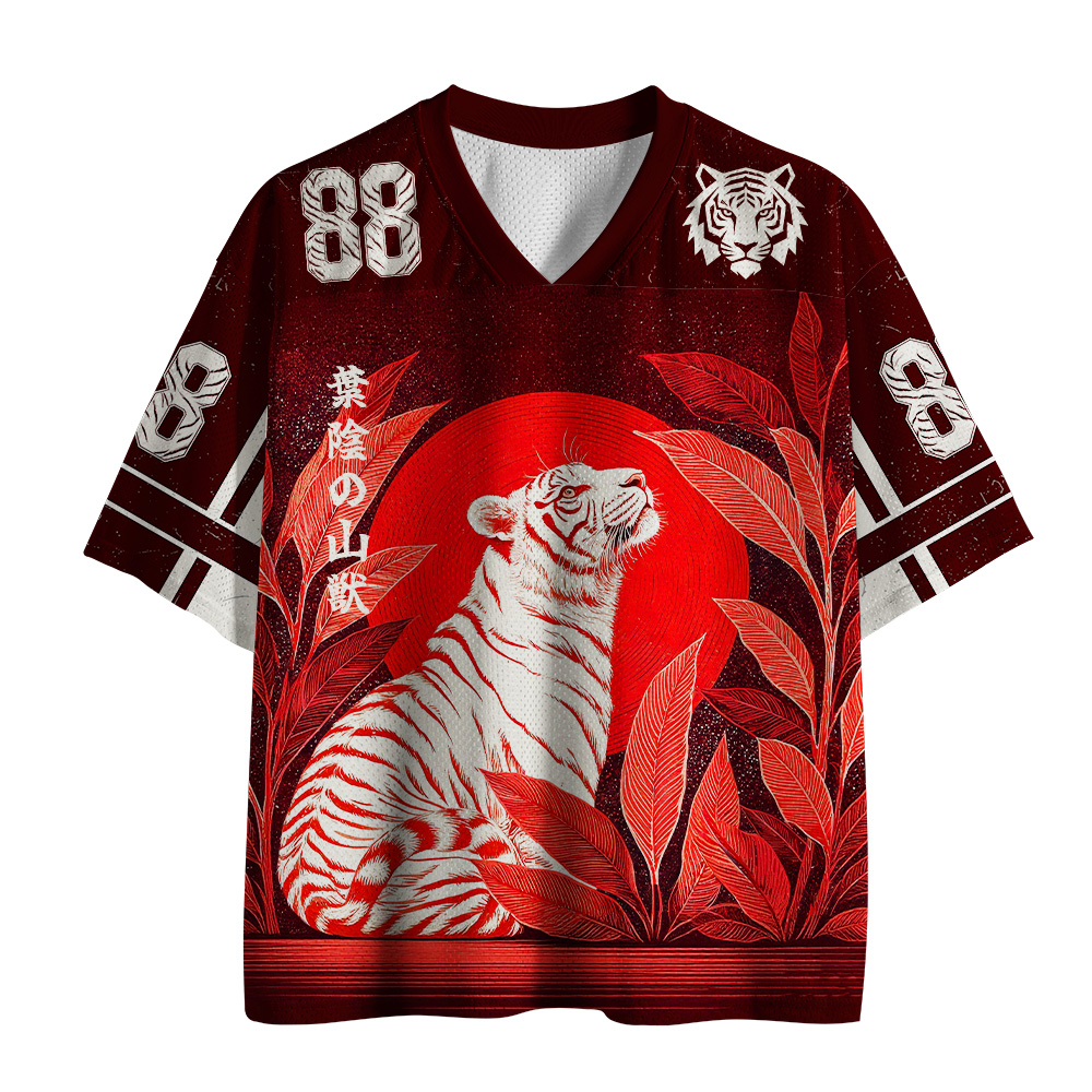 Tokyo-Tiger Sunset White Tiger Forest Mesh Jersey