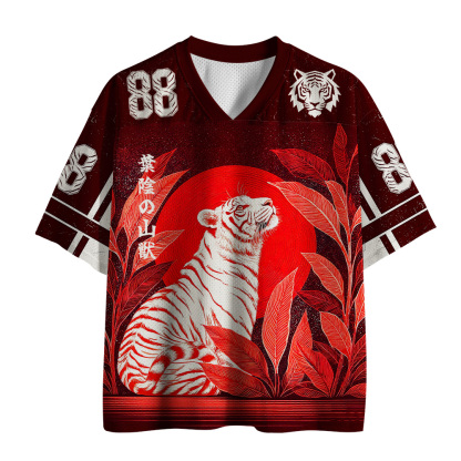 Tokyo-Tiger Sunset White Tiger Forest Mesh Jersey