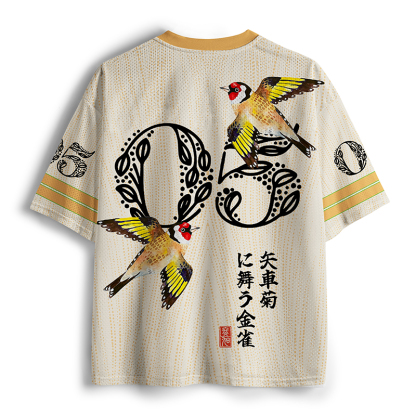 Tokyo-Tiger Floral Goldfinch Mesh Jersey