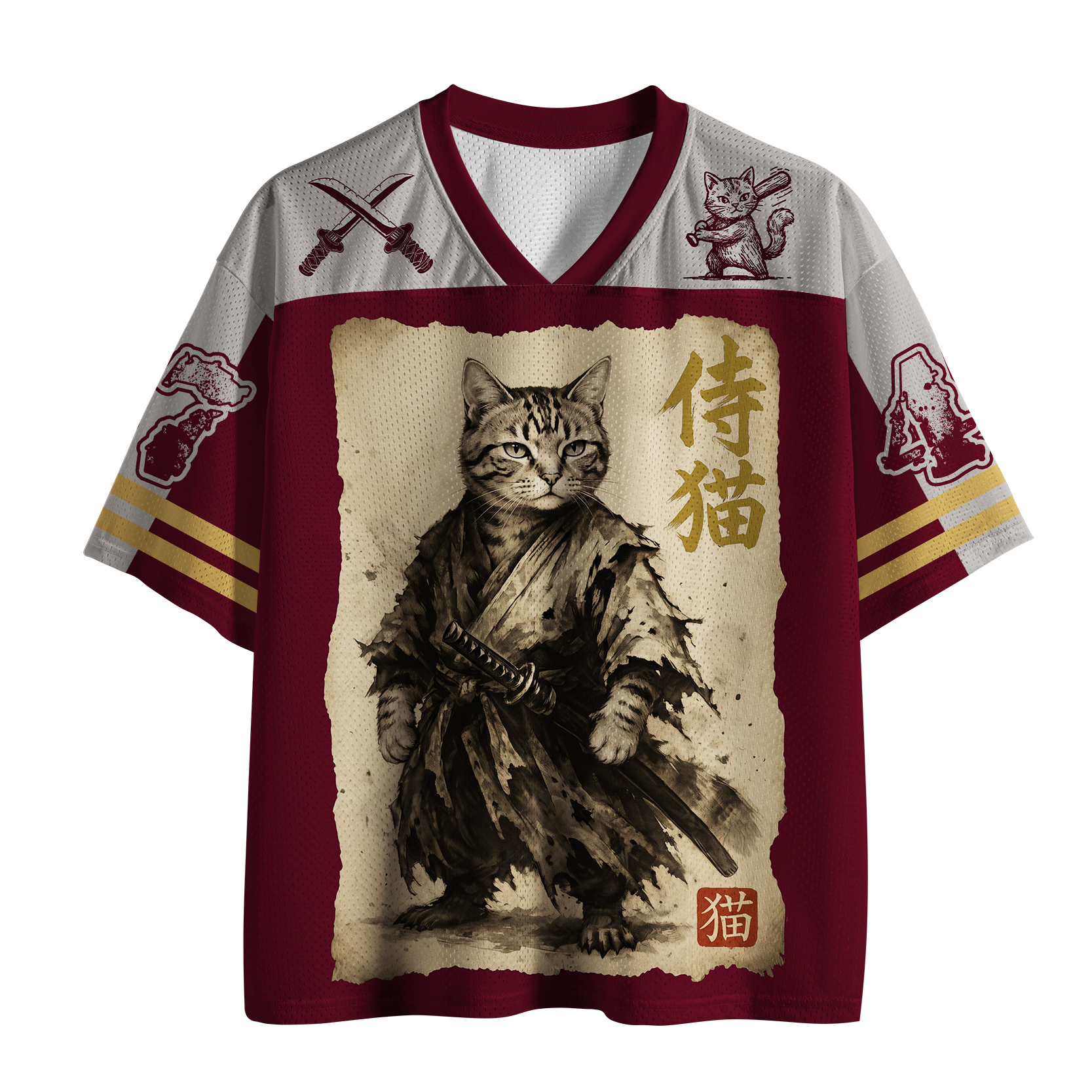 Tokyo-Tiger Honor Of The Samurai Cat Mesh Jersey Sale