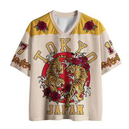 Tokyo-Tiger Twin Tigers And Red Roses Of Tokyo Mesh Jersey