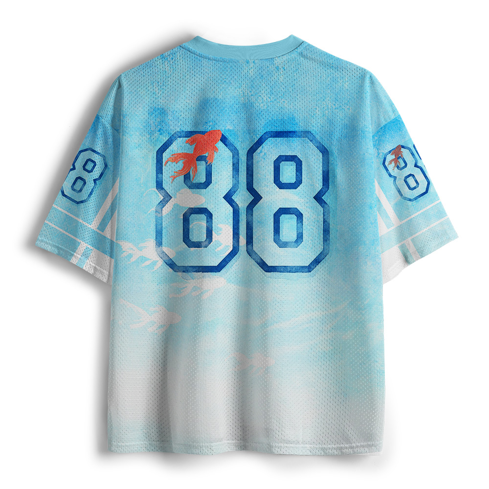 Tokyo-Tiger Summer Koi Watercolor Mesh Jersey