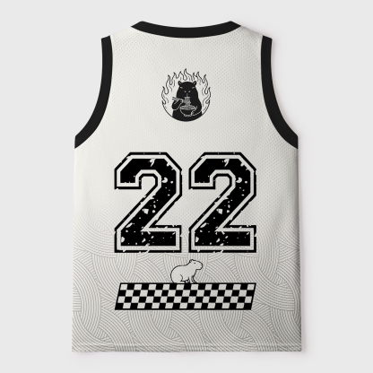 Tokyo-Tiger Cute Capybara Eating Ramen Mesh Tank Top
