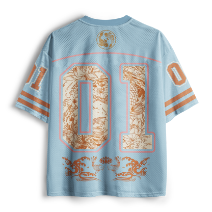 Tokyo-Tiger Inner Peace Koi Fish Lotus Mesh Jersey