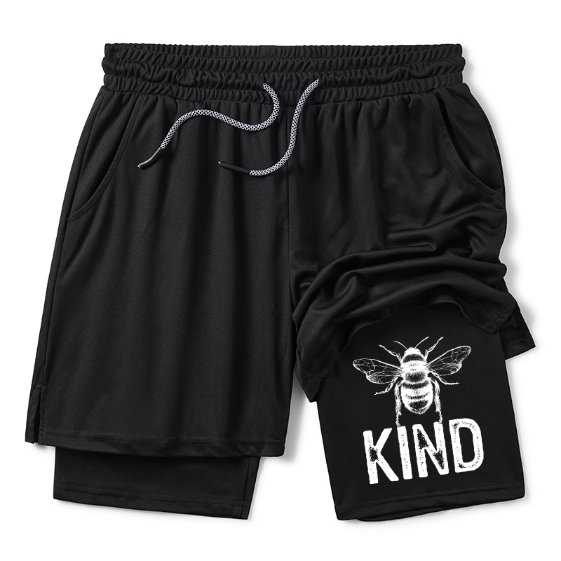 Tokyo-Tiger Minimalist Bee Kind Illustration Training Shorts