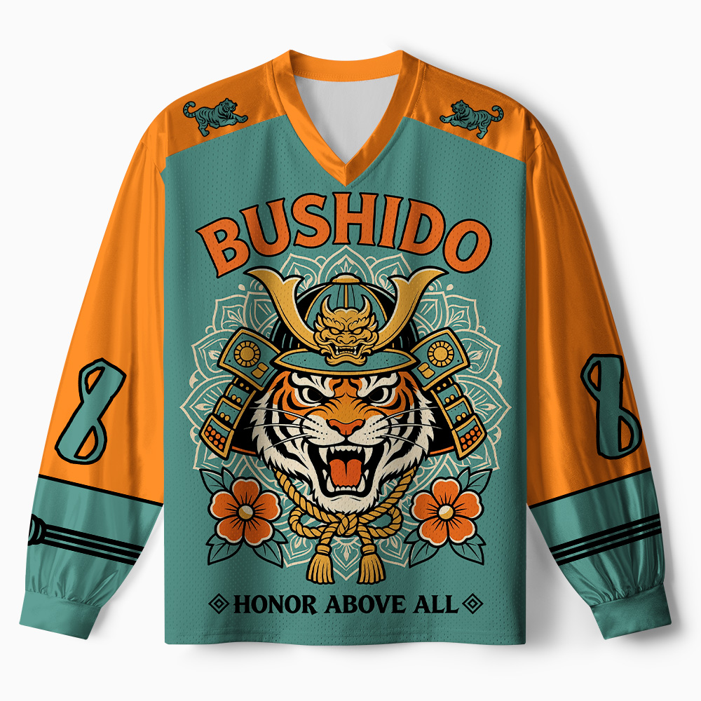 Tokyo-Tiger Bushido Tiger Paneled Long Sleeve Jersey