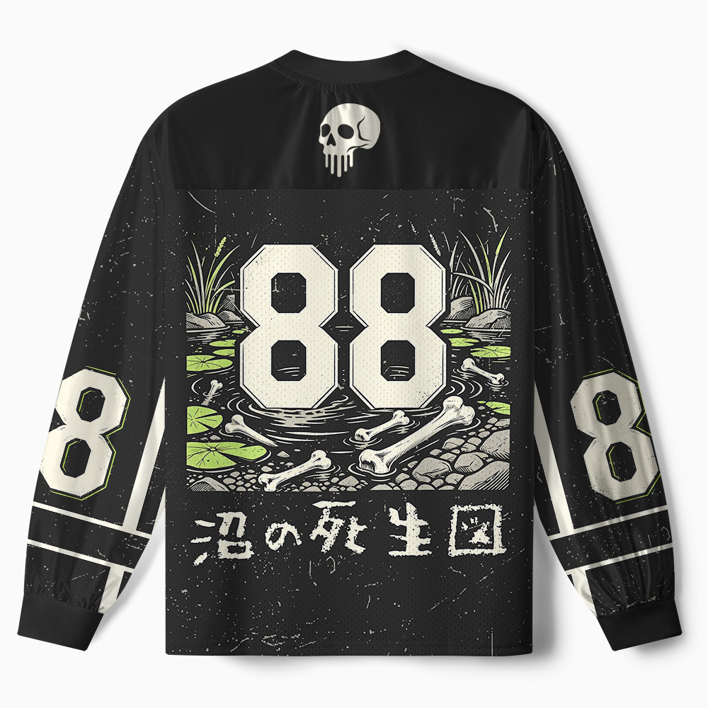 Tokyo-Tiger Mire Frog Skeleton Paneled Long Sleeve Jersey