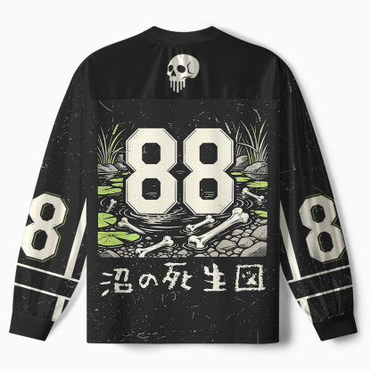 Tokyo-Tiger Mire Frog Skeleton Paneled Long Sleeve Jersey