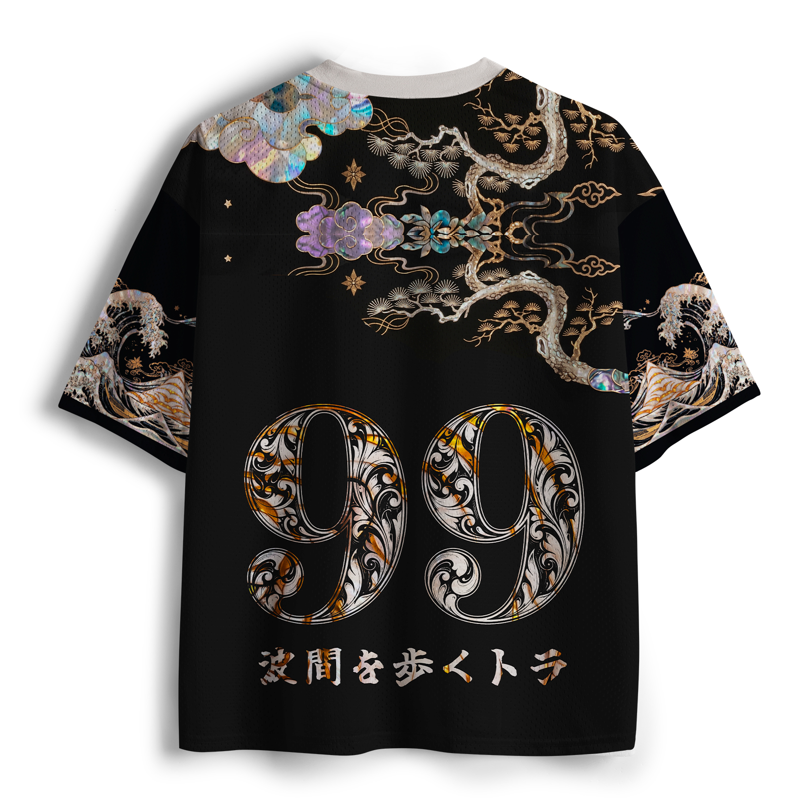 Tokyo-Tiger Fat Tiger Strolling In The Waves Mesh Jersey