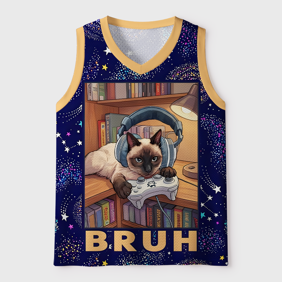 Tokyo-Tiger BRUH Gamer Siamese Cat Mesh Tank Top Sale