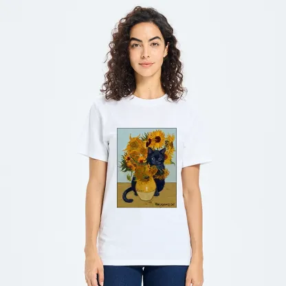 Tokyo-Tiger Oil Painting Cat Sunflower Soft Vibe Classic T-Shirt
