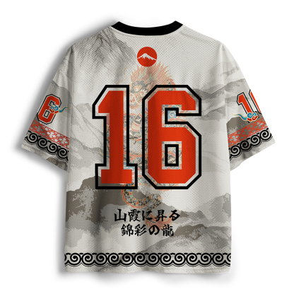 Tokyo-Tiger Enamel Celestial Dragon Of Misty Peaks Mesh Jersey