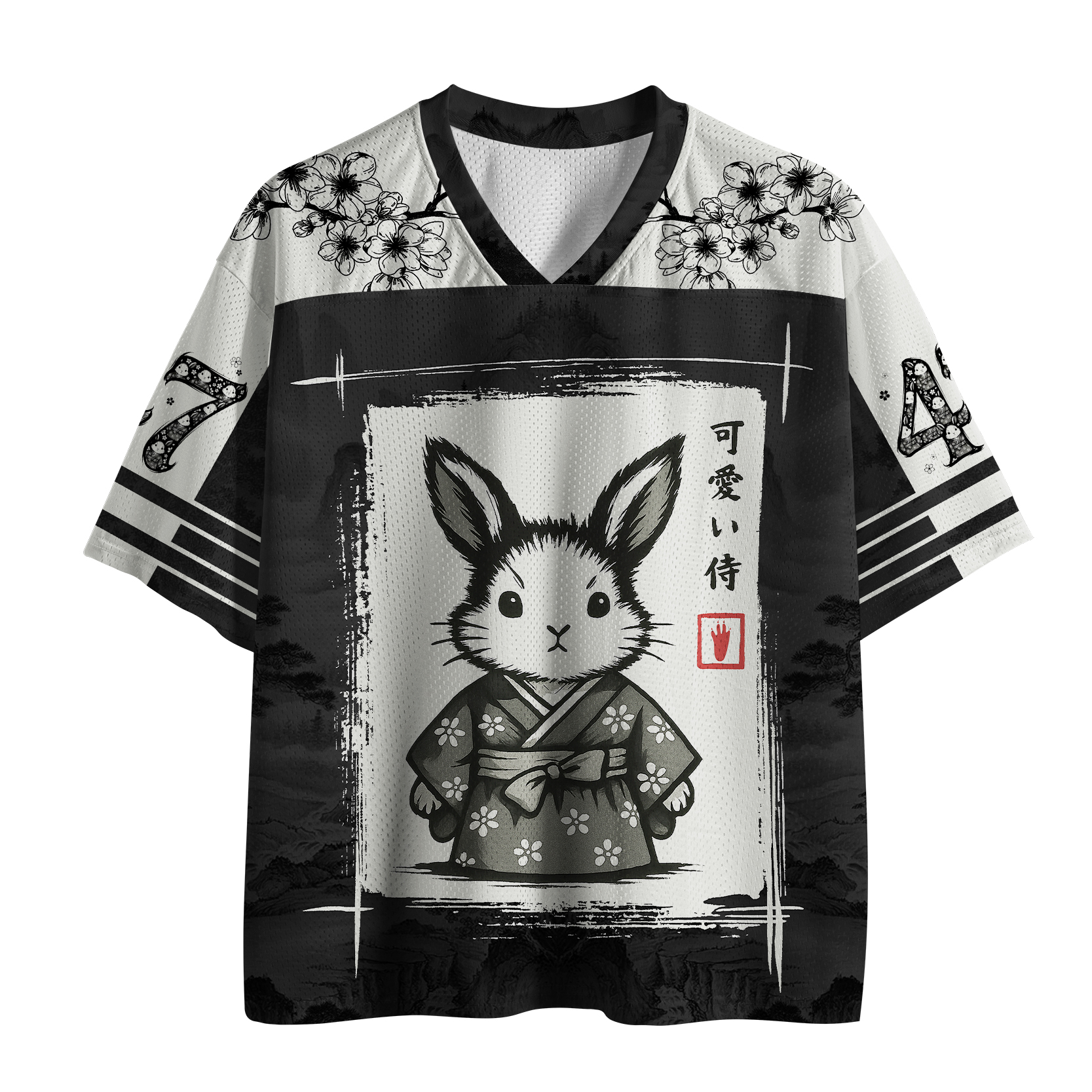 Tokyo-Tiger Ink Painting Samurai Rabbit Mesh Jersey