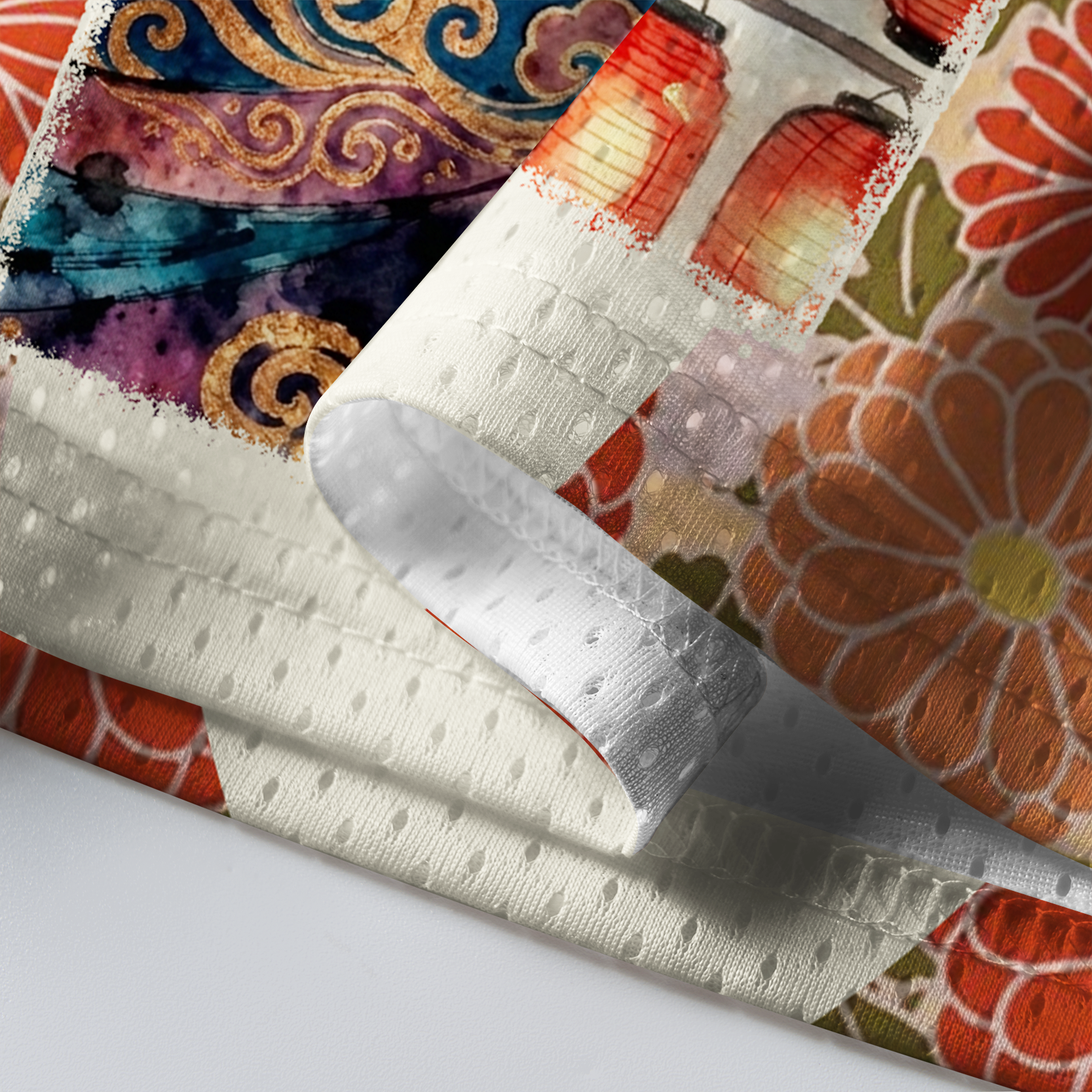 Tokyo-Tiger Festival Lantern Kimono Neko Mesh Jersey