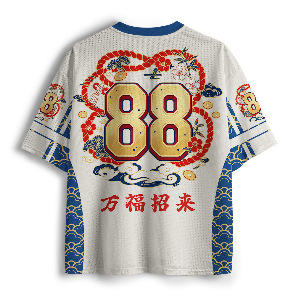 Tokyo-Tiger Sakura Wave Fortune cat Mesh Jersey