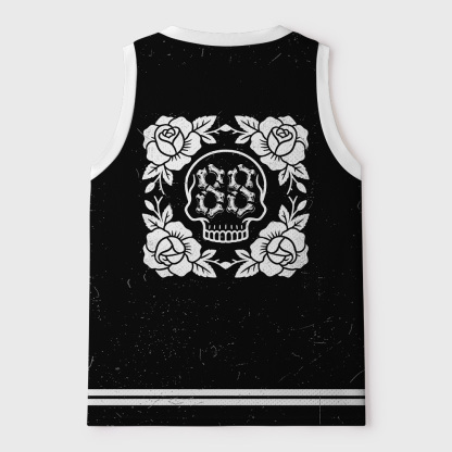Tokyo-Tiger Skeleton On The Way Mesh Tank Top