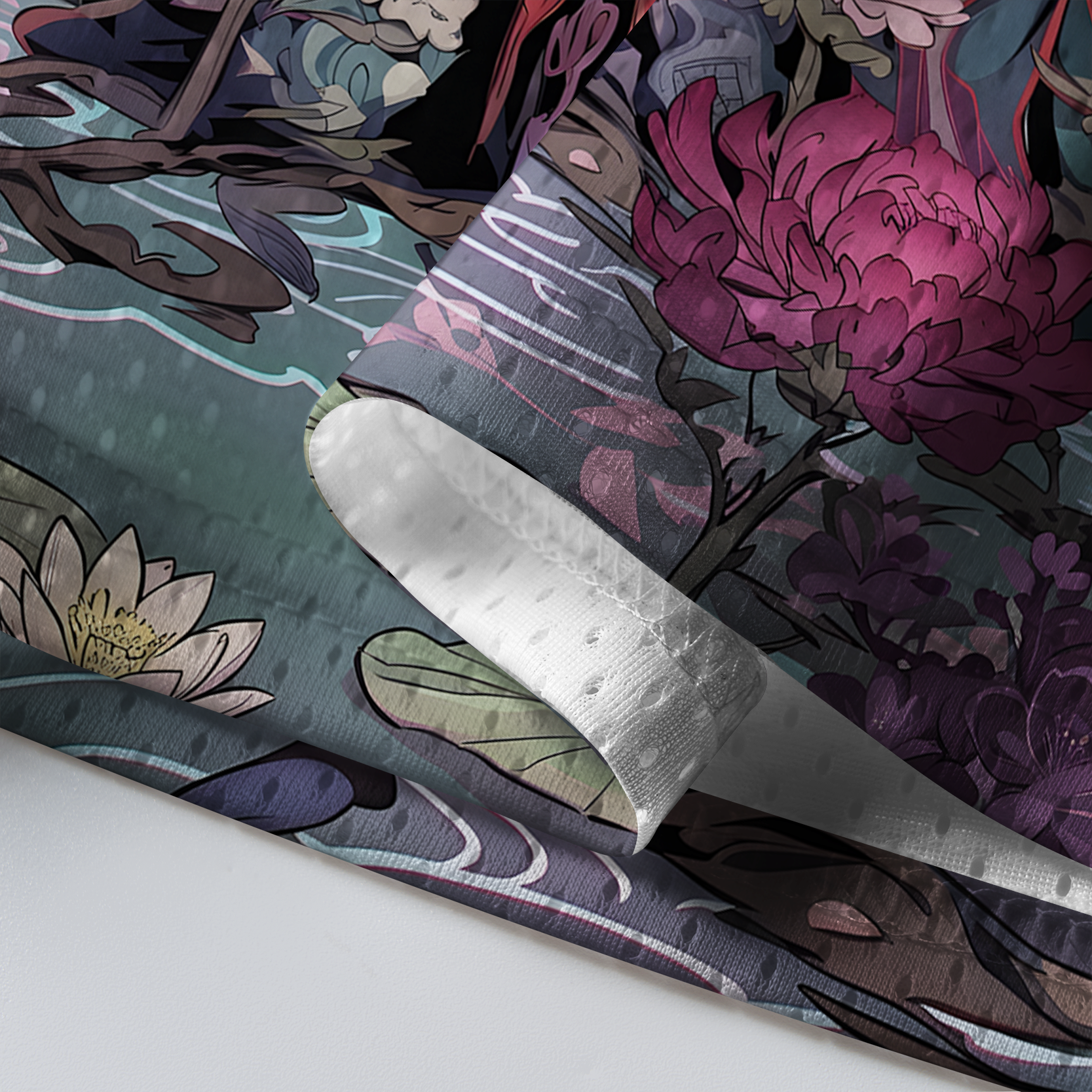 Tokyo-Tiger Impermanence Beauty Dark Ukiyoe Skeleton Mesh Jersey