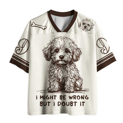 Tokyo-Tiger I Might Be Wrong But I Doubt It Doodle Puppy Mesh Jersey