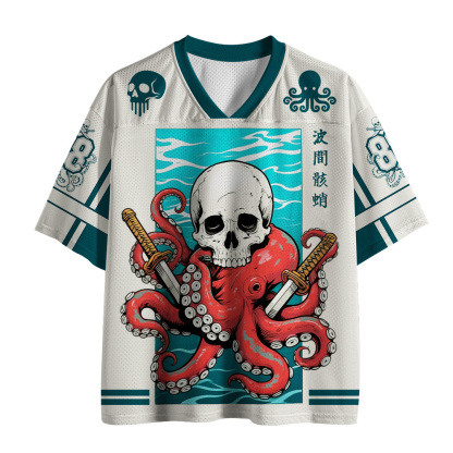 Tokyo-Tiger Skeleton Octopus Katana Mesh Jersey