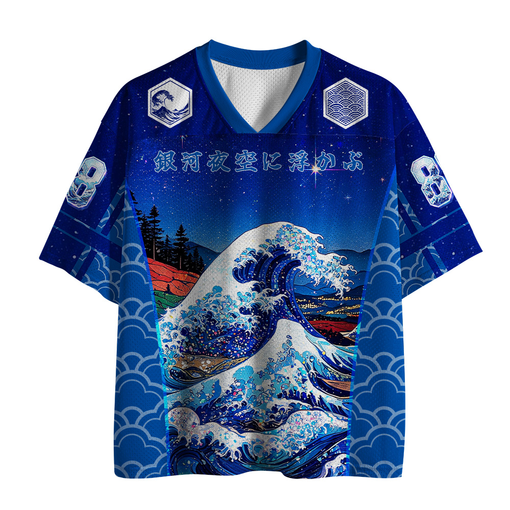 Tokyo-Tiger Starry Night - Kanagawa Waves Mesh Jersey