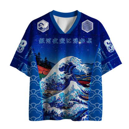 Tokyo-Tiger Starry Night - Kanagawa Waves Mesh Jersey