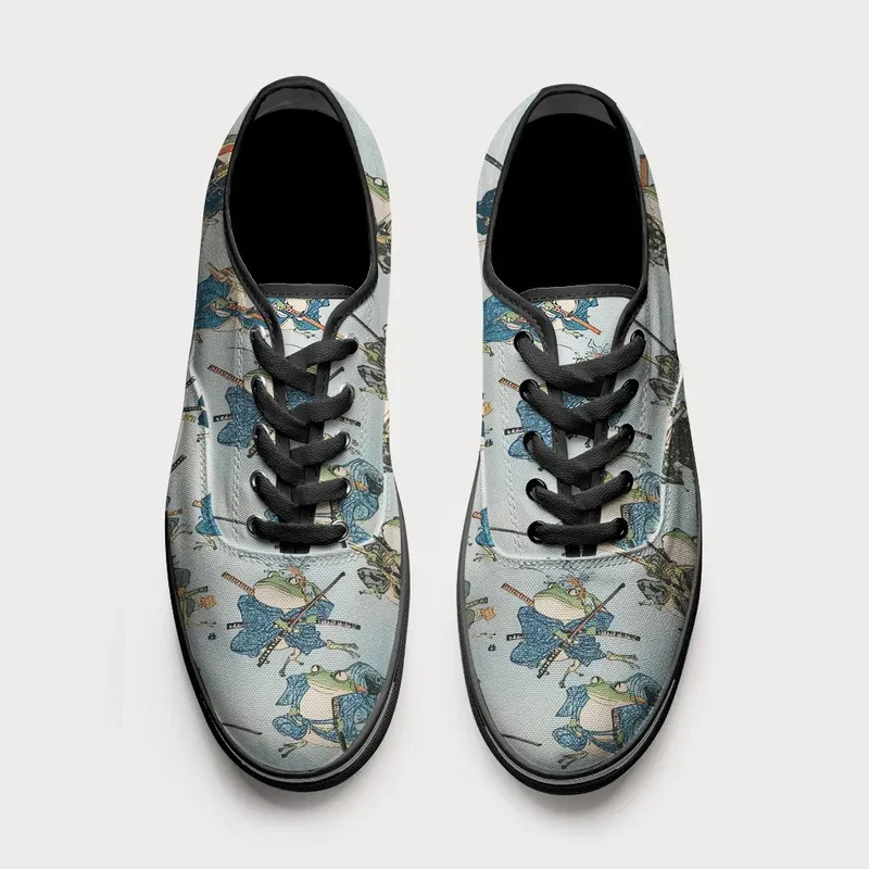 Tokyo-Tiger Frog Samurai Canvas Shoes
